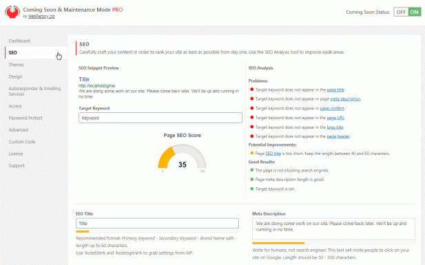 Coming Soon SEO