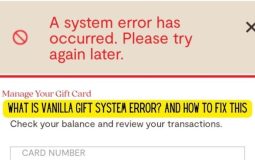 What is Vanilla Gift System Error? And How to Fix this