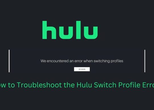 How to Troubleshoot the Hulu Switch Profile Error?