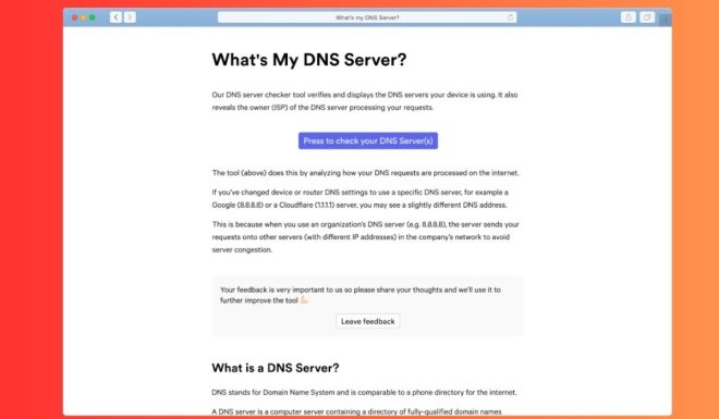 Check DNS Settings