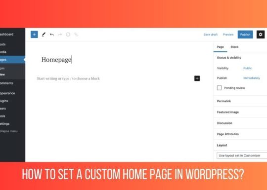How to Set a Custom Home Page in WordPress: Step-by-Step Guide